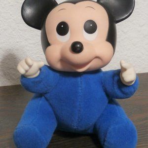 RARE VINTAGE PLUSH BABY MICKEY MOUSE 5" TALL APPLAUSE, INC.